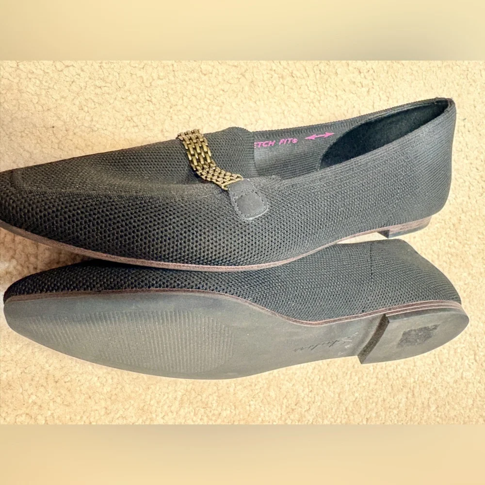 Skechers Black Loafers with Gold Accent - Picture 4 of 8